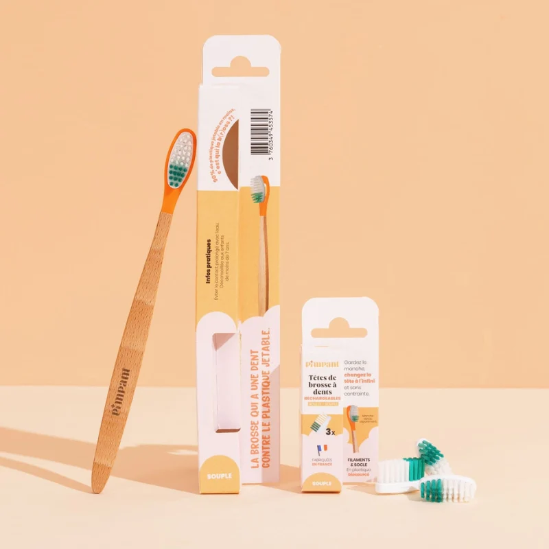 Pack 1 an Brosse à Dents à Tête Rechargeable (poils souples)