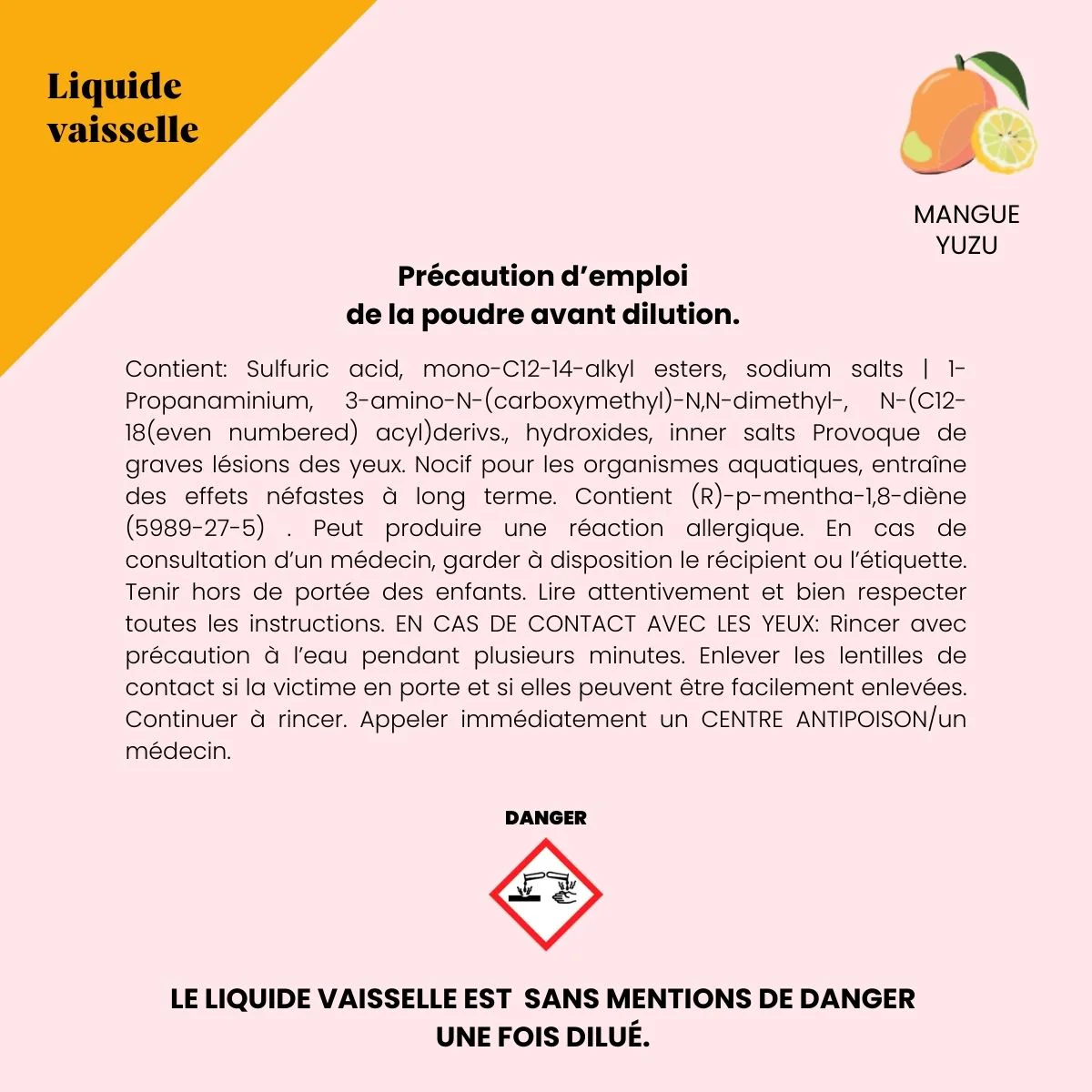 Pack Liquide Vaisselle Mangue Yuzu - Image 3