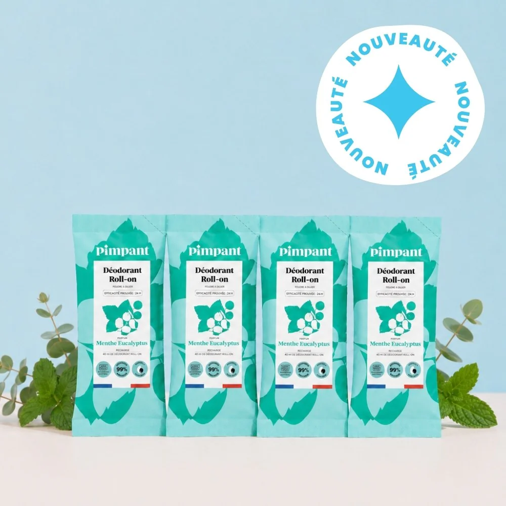Recharges Déodorant Roll-On Menthe Eucalyptus (x4)